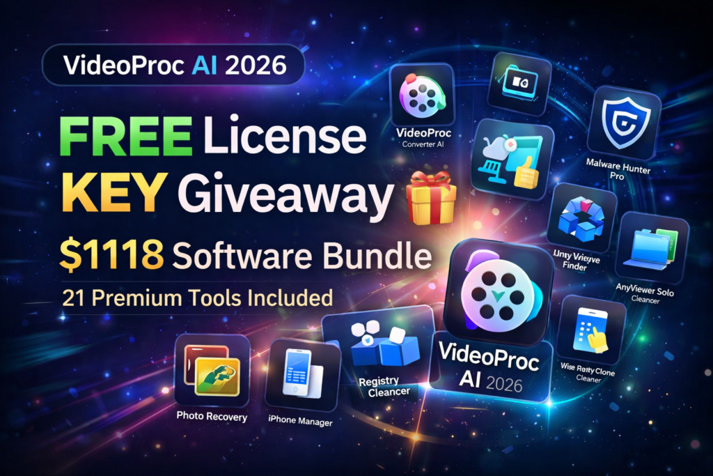 VideoProc AI Giveaway 2026 – Free $1118 Software